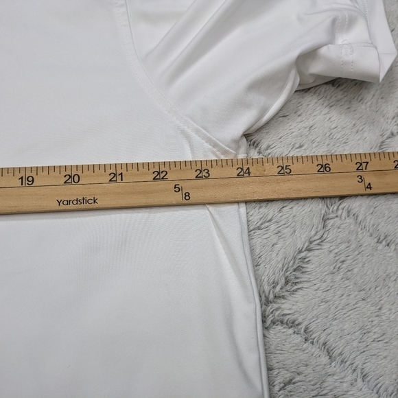 Peter Millar Shirt Mens L White Polo Solid Performance Jersey Summer Comfort - Picture 5 of 10